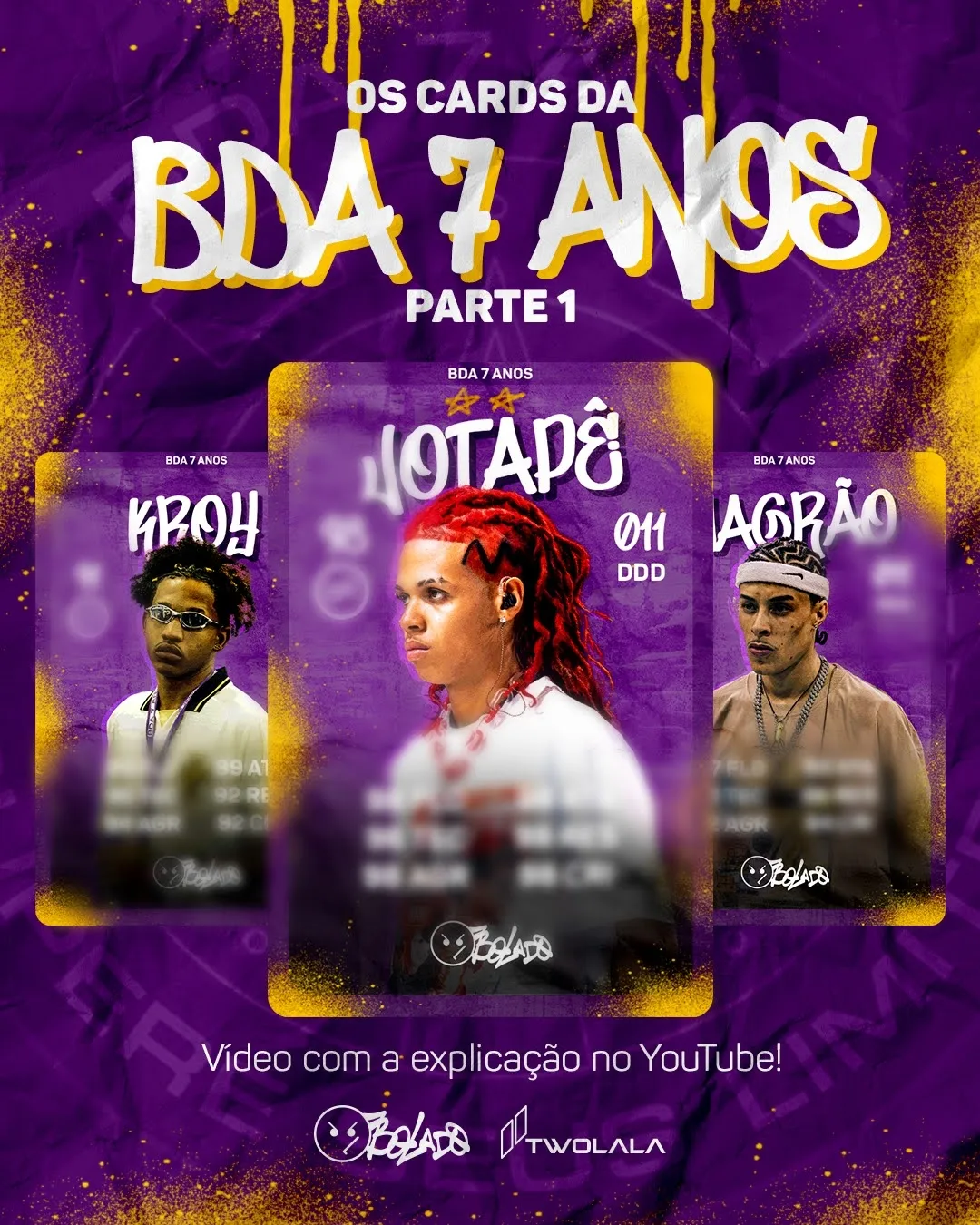 Os Cards da BDA 7 Anos, artes · batalha de rima (marca pessoal Bolado), imagem 1 de 2