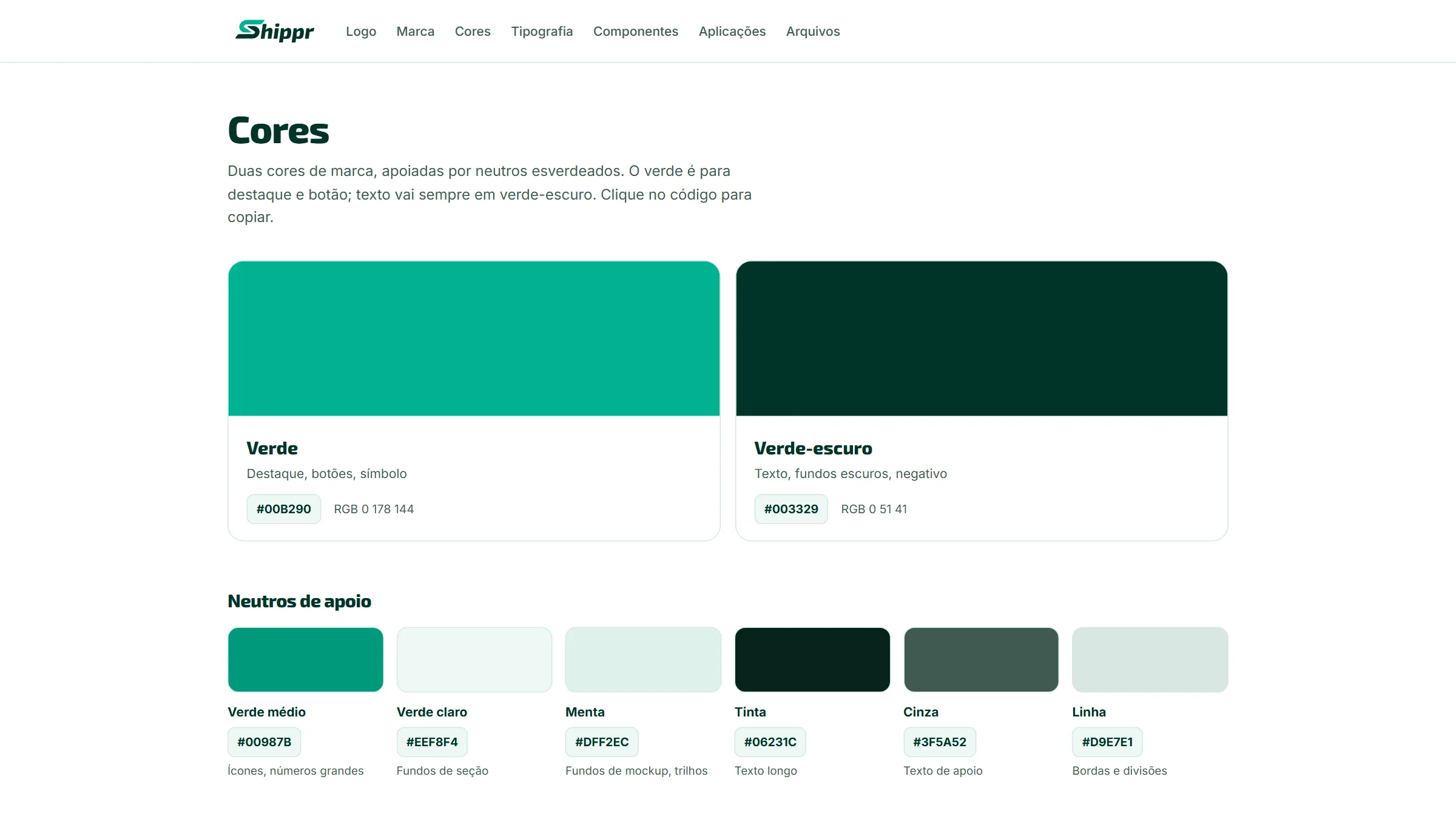 Shippr · Design System, design system · logística (projeto da CHAVES), imagem 4 de 7