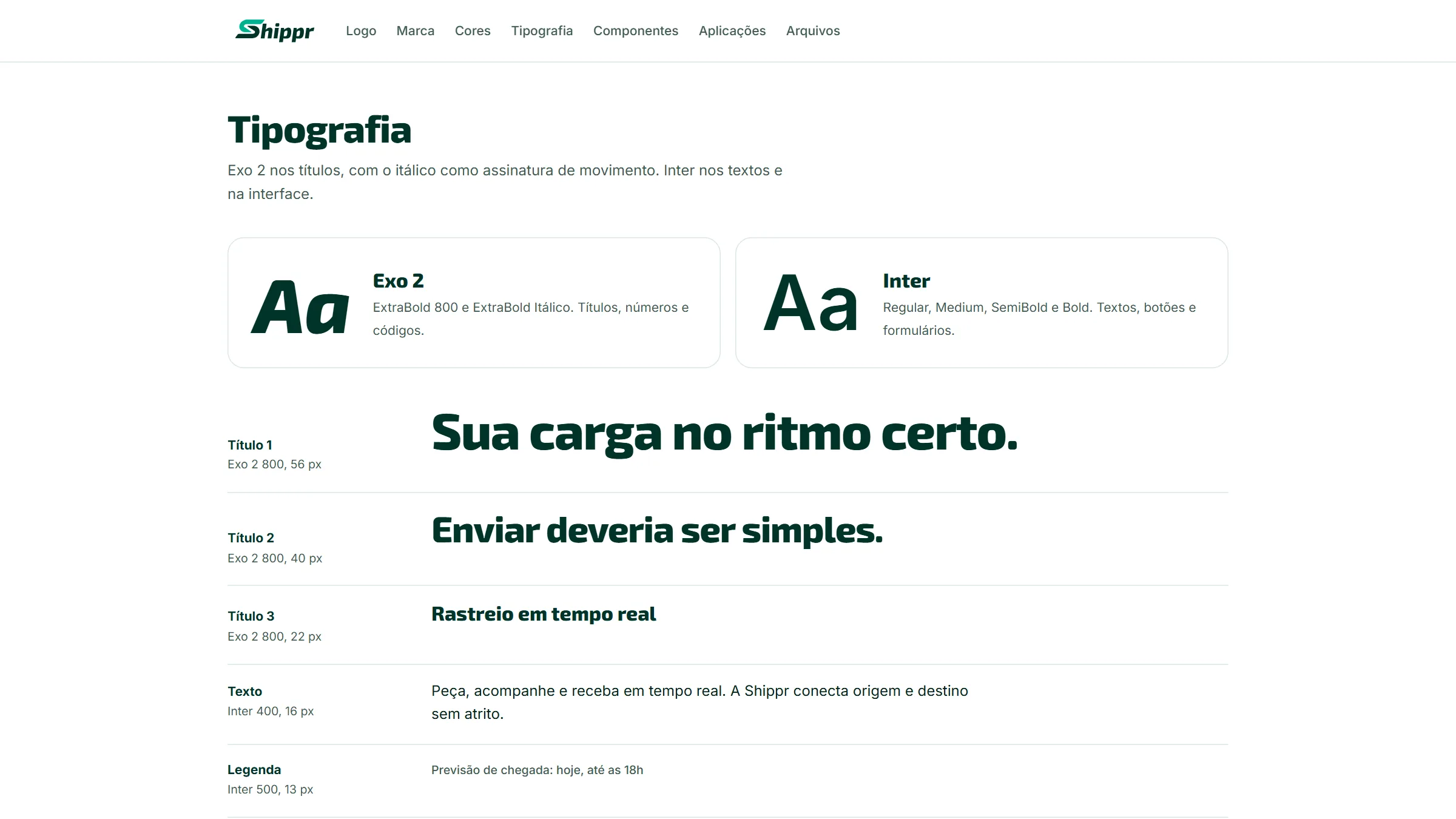 Shippr · Design System, design system · logística (projeto da CHAVES), imagem 5 de 7
