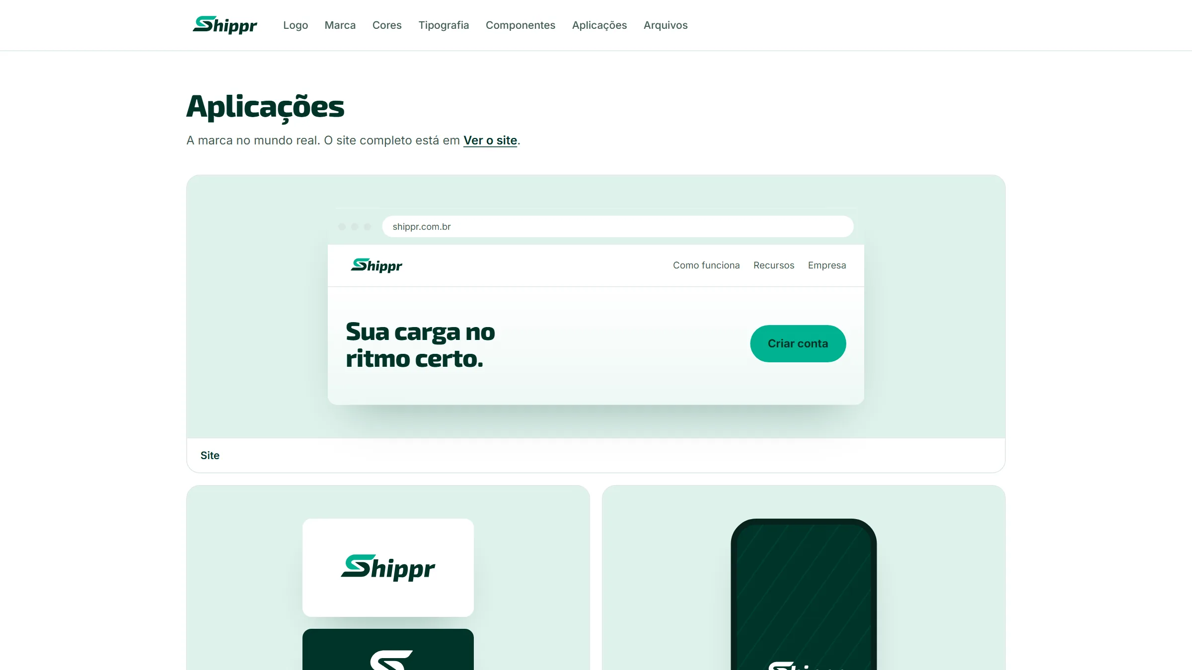 Shippr · Design System, design system · logística (projeto da CHAVES), imagem 7 de 7
