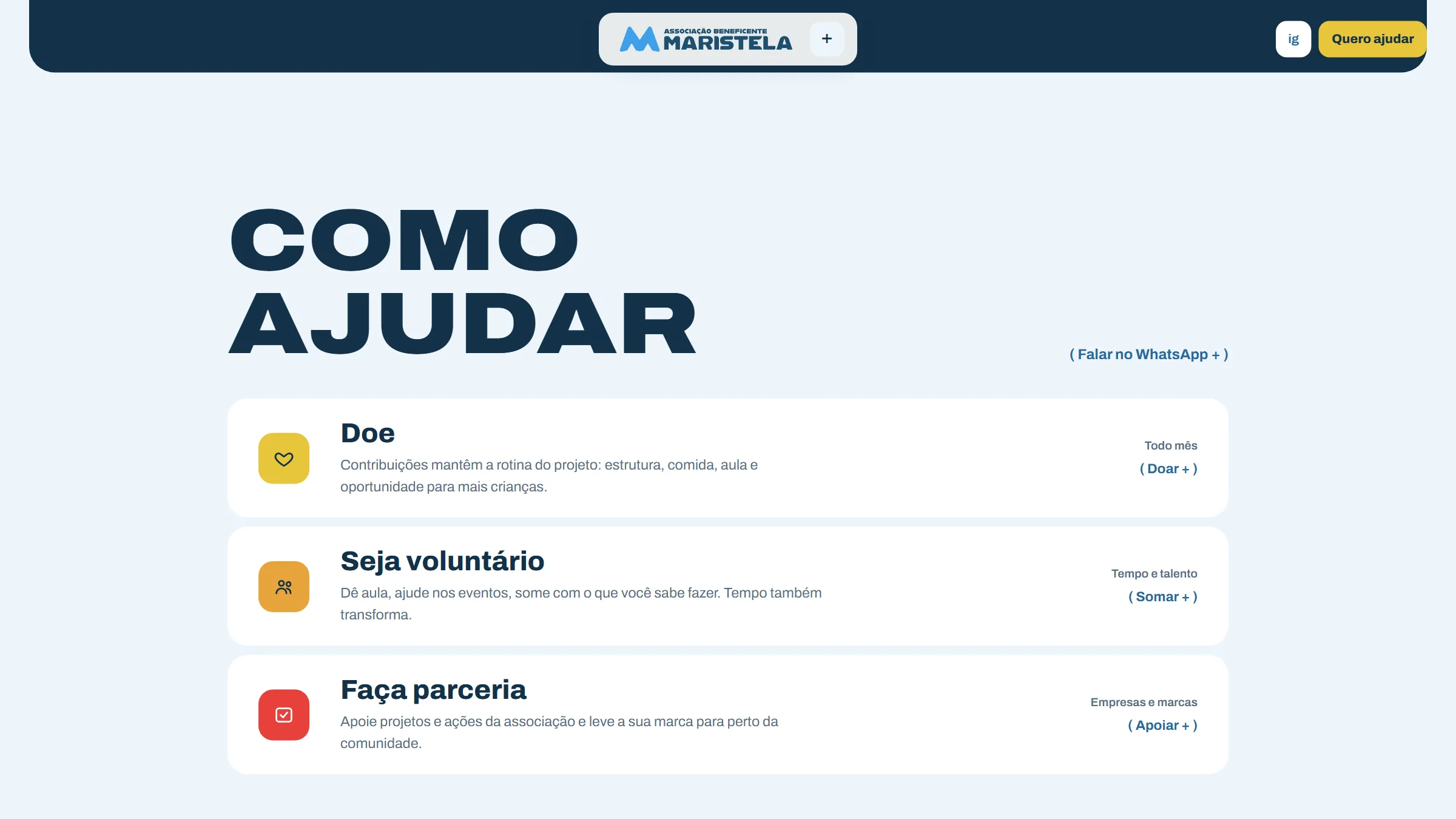Maristela · Website, website · nonprofit (CHAVES project), image 5 of 7